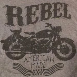 Tops - “Rebel” Tissue Weight Hoodie Size XL 🏍 Tops - “Rebel” Tissue Weight Hoodie Size XL 🏍